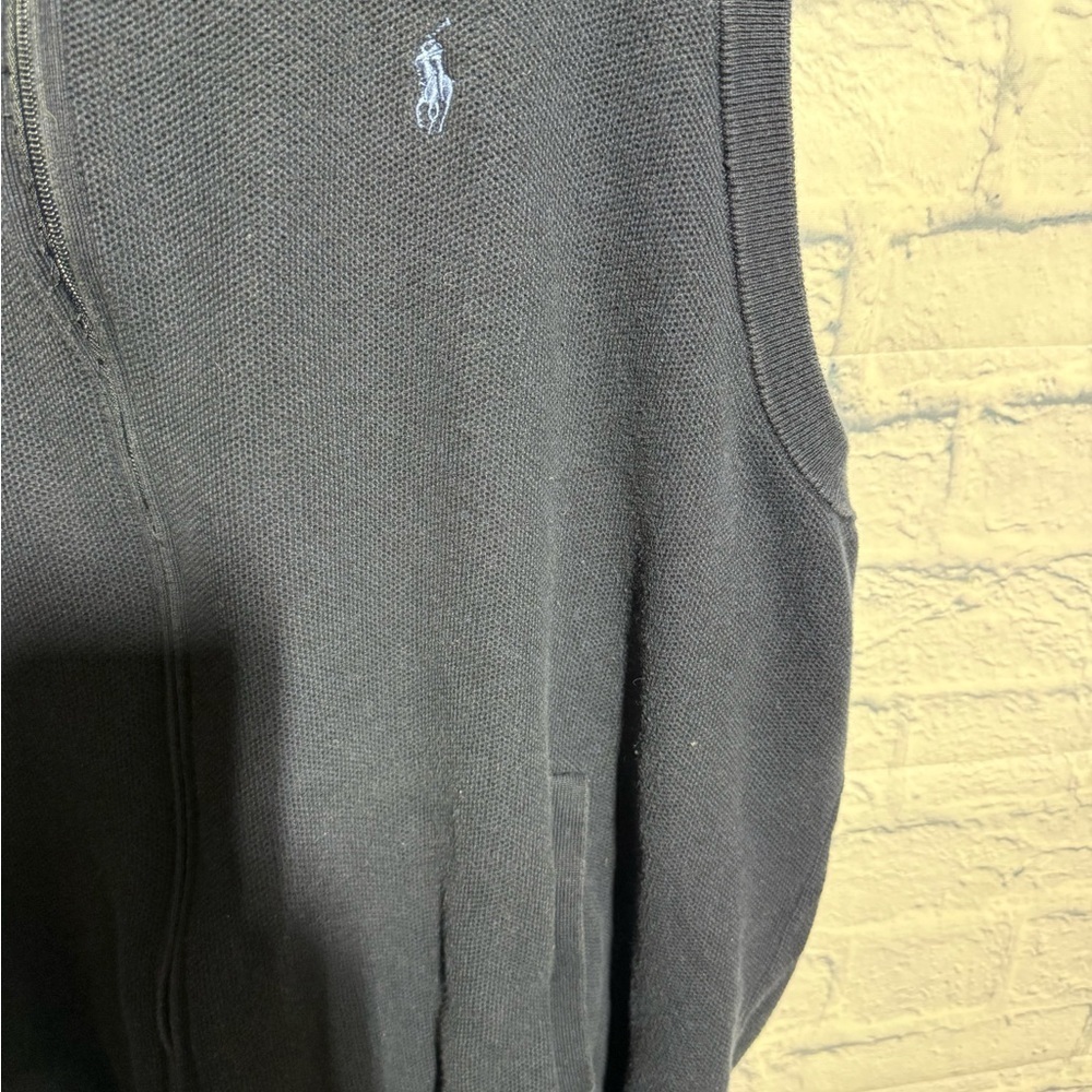 Men's Polo Ralph Lauren Navy Zip-Up Sweater Vest, Size 3XB - Picture 10 of 11